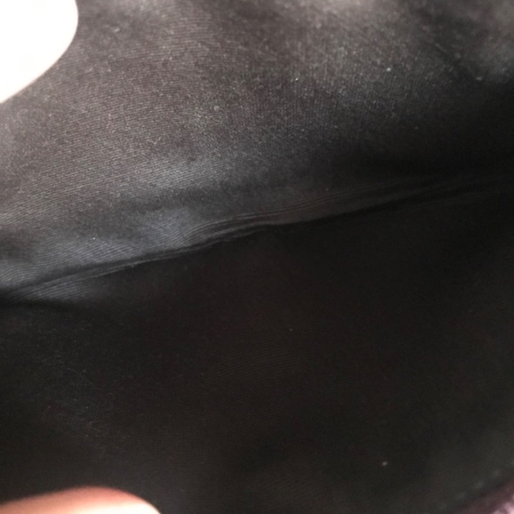 Coach Khaki/Purple Canvas Leather Suede Wristlet - Picture 9 of 16